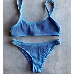 Blue Penny Top and Nova Bottoms from Koana Swim!